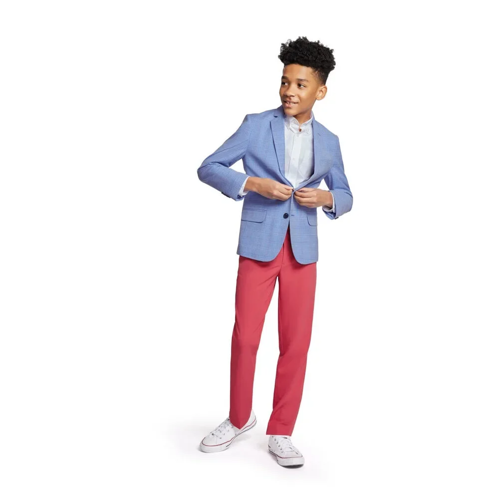 Tommy Hilfiger Big Boys Stretch Deco Plaid Sport Coat - Blue